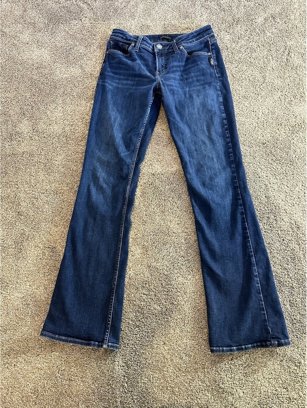 Silver Avery Slim Boot Cut Jeans Women 29x33 Blue Dark Wash  Western Flare